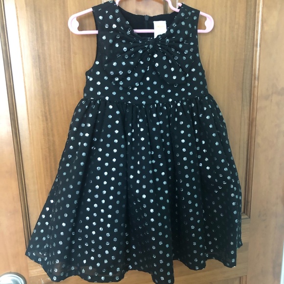 Gymboree Other - EUC Gymboree Silver Metallic Dotted Dress